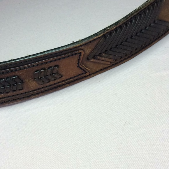 FINAL SALE PRICE Mexican Brown Leather Belt Size 38 - Picture 2 of 3